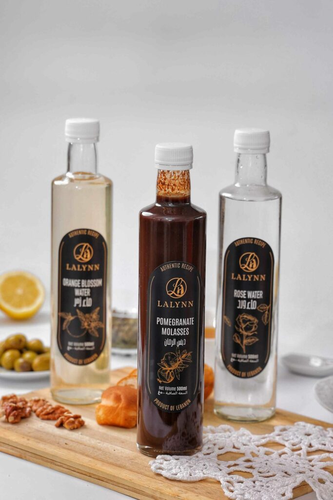 Pomegranate Molasses - Orange Blossom Water - Rose Water