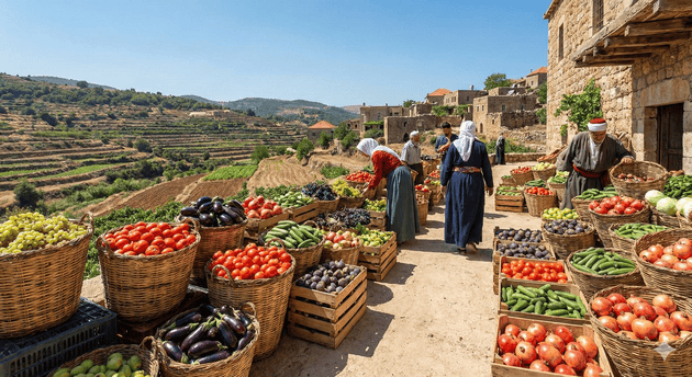 Lebanese harvest showing need for food preservation without refrigeration storage